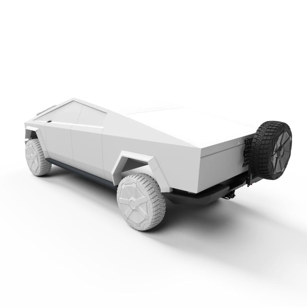 Tesla Cybertruck Any suggestion of tailgate spare tire mount solution?? Rear-bumper-08