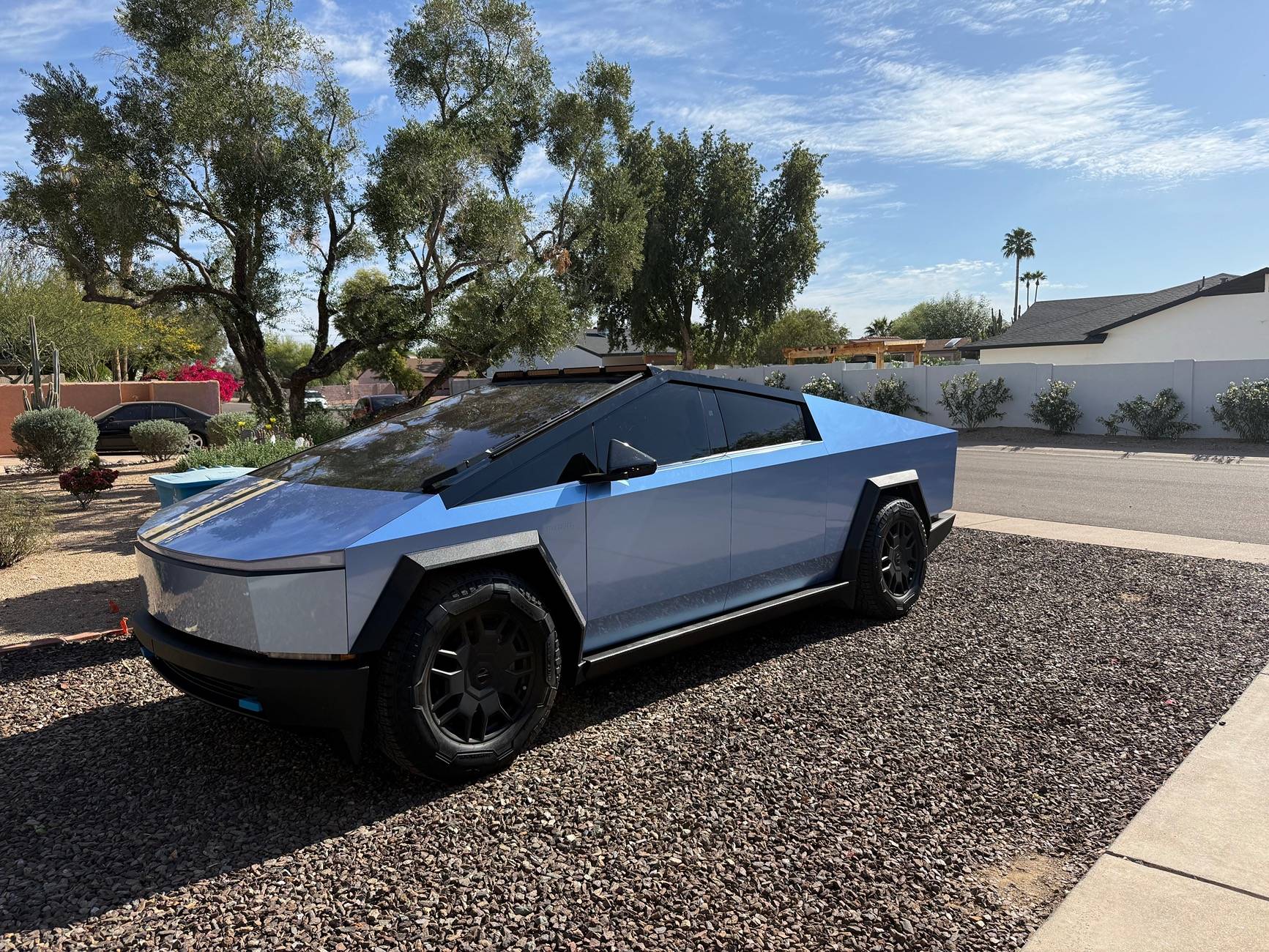 Tesla Cybertruck Installed OEM like Lightbar on the windshield IMG_2736