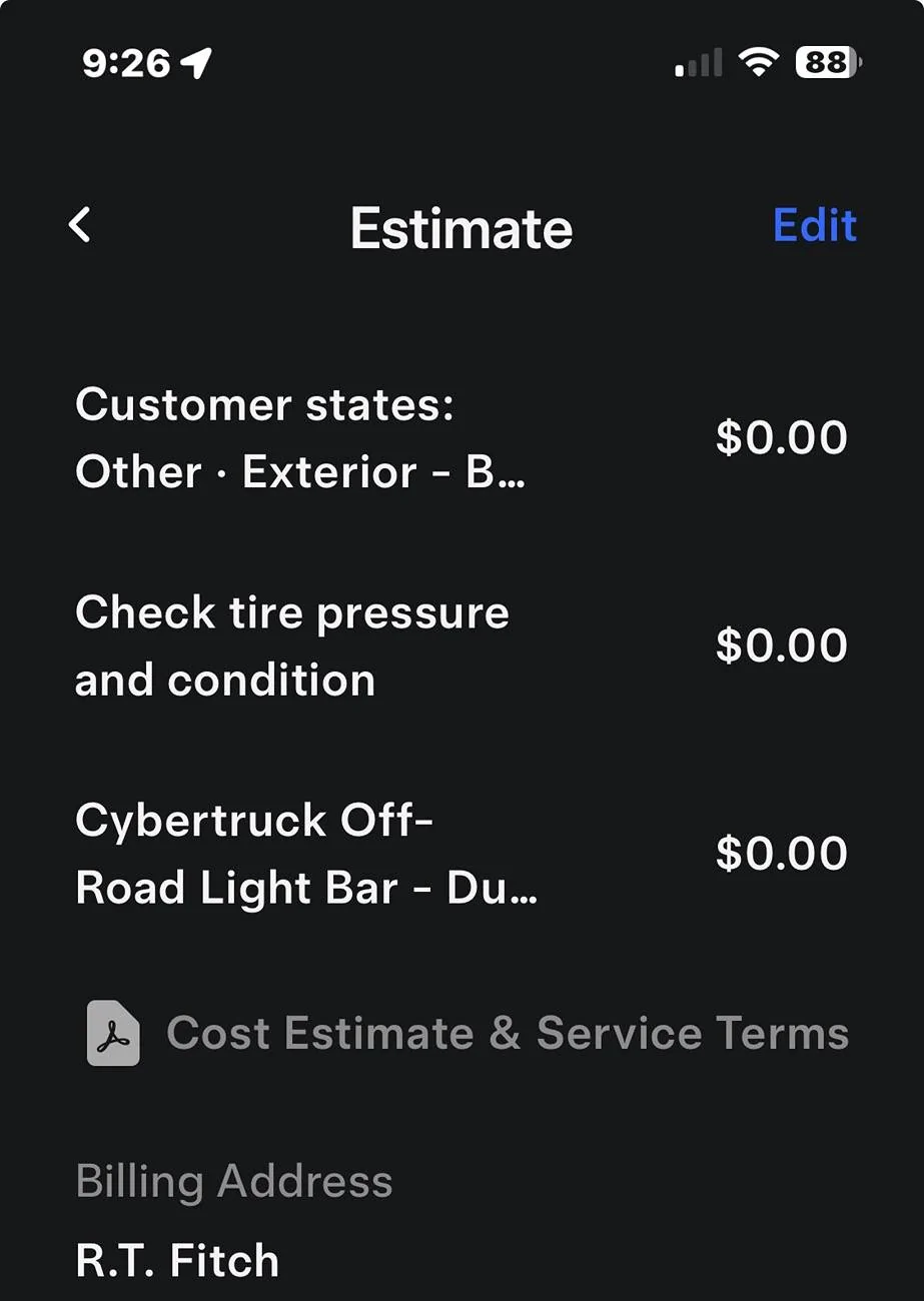 Tesla Cybertruck If you have received your lightbar email and scheduled install, I have a question IMG_0257