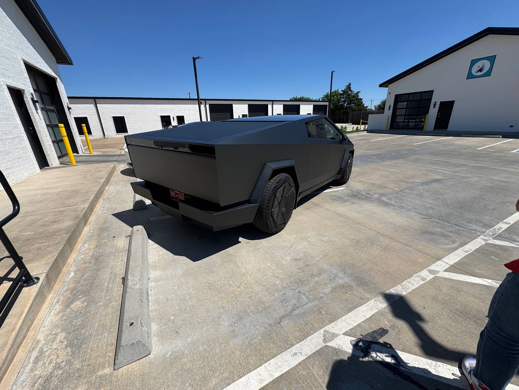 Tesla Cybertruck Twraps Matte Mysterious Green Self-Install Wrap Done IMG_2090