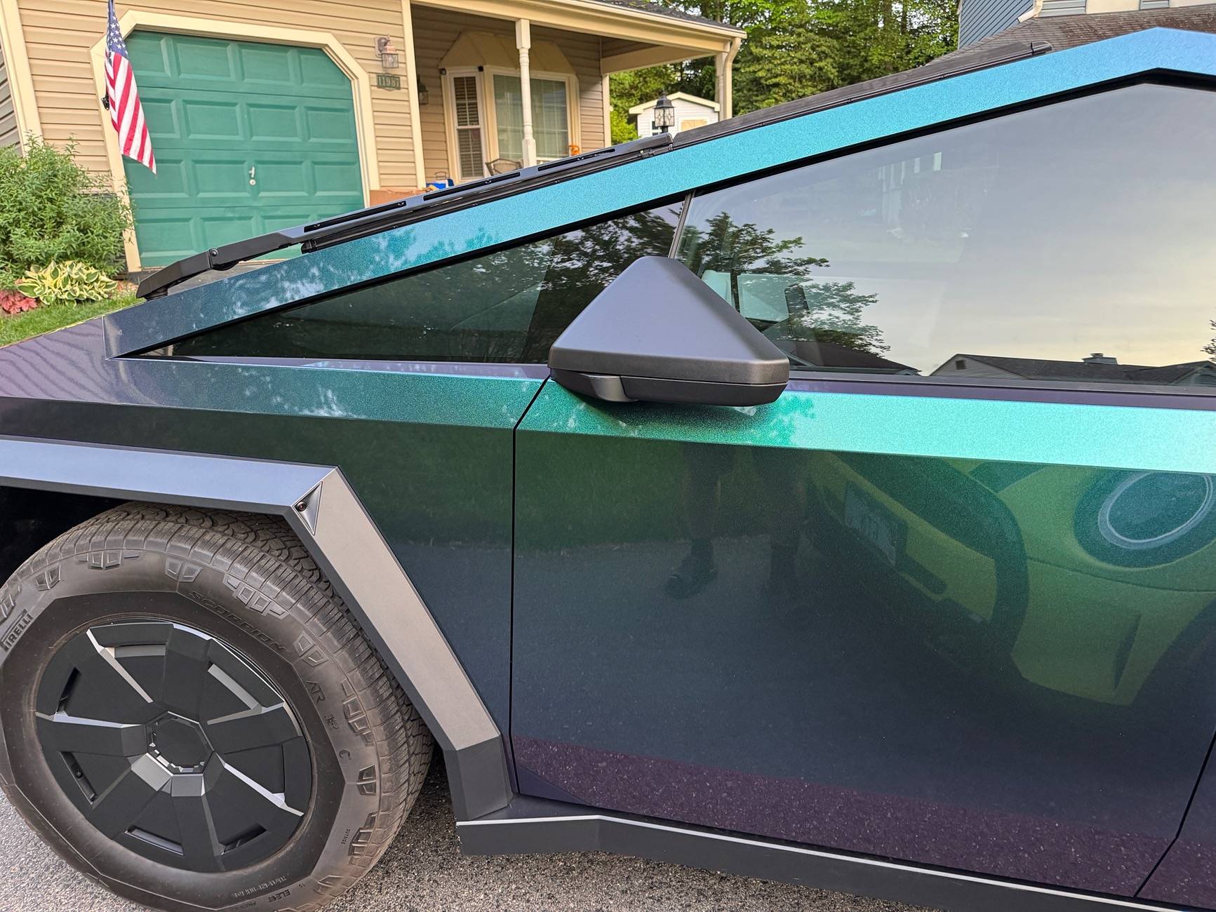 Tesla Cybertruck American Shine in Sterling Virginia did my wrap! IMG_3715
