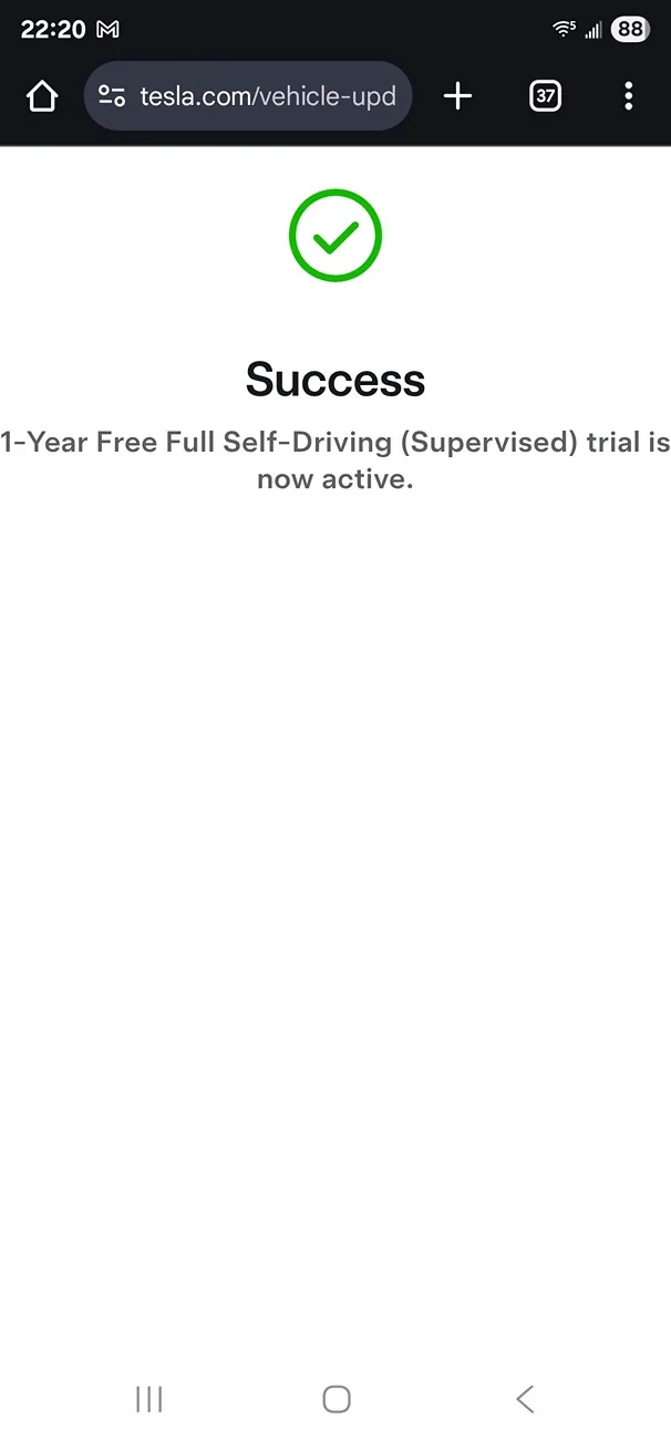 Tesla Cybertruck 1-Year Free FSD Trial !! -- did you receive the offer? Screenshot_20250506_222052_Chrom