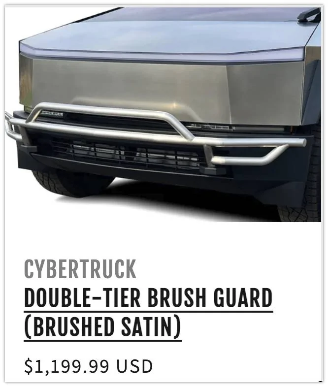 Tesla Cybertruck List of Used cybertruck parts Real Wheels satin bumper