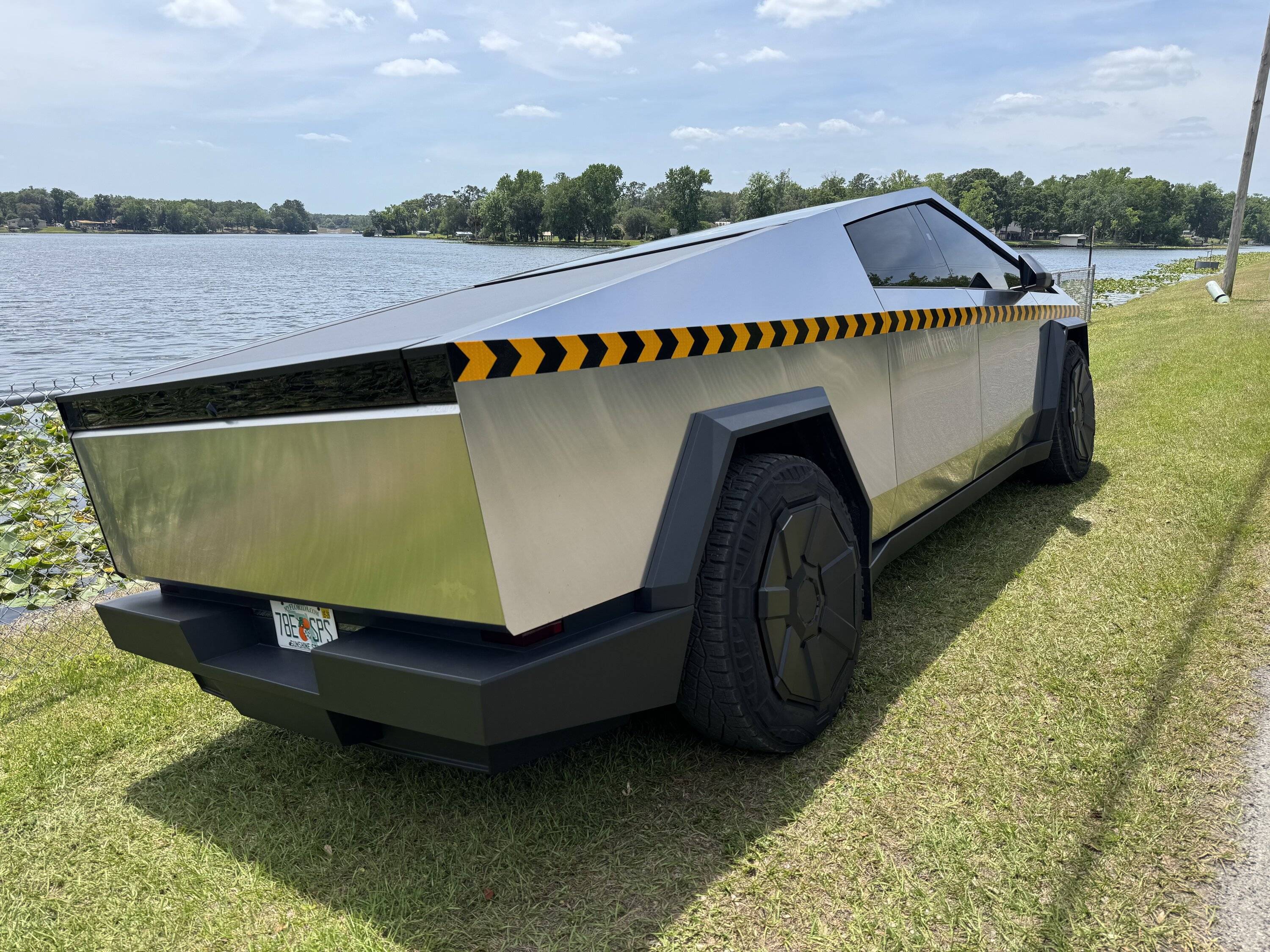 Tesla Cybertruck Wrap to prevent Boss from hitting new truck like he did my Model S Plaid IMG_3313