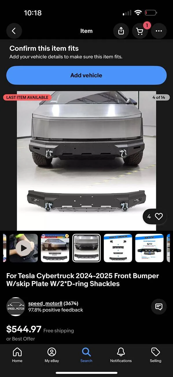 Tesla Cybertruck 💥 CYBERTRUCKco Heavy-Duty Aluminum Rear Bumper launched! 💥 IMG_1946
