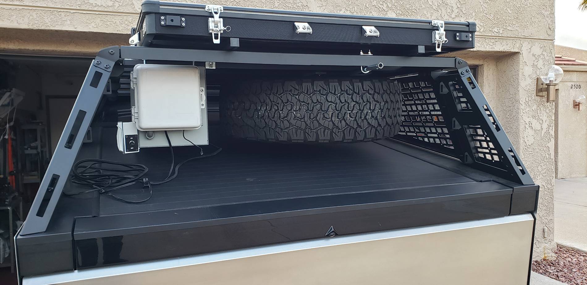 Tesla Cybertruck Overland Trip to Alaska - Follow For Updates Spare Tire Mounted