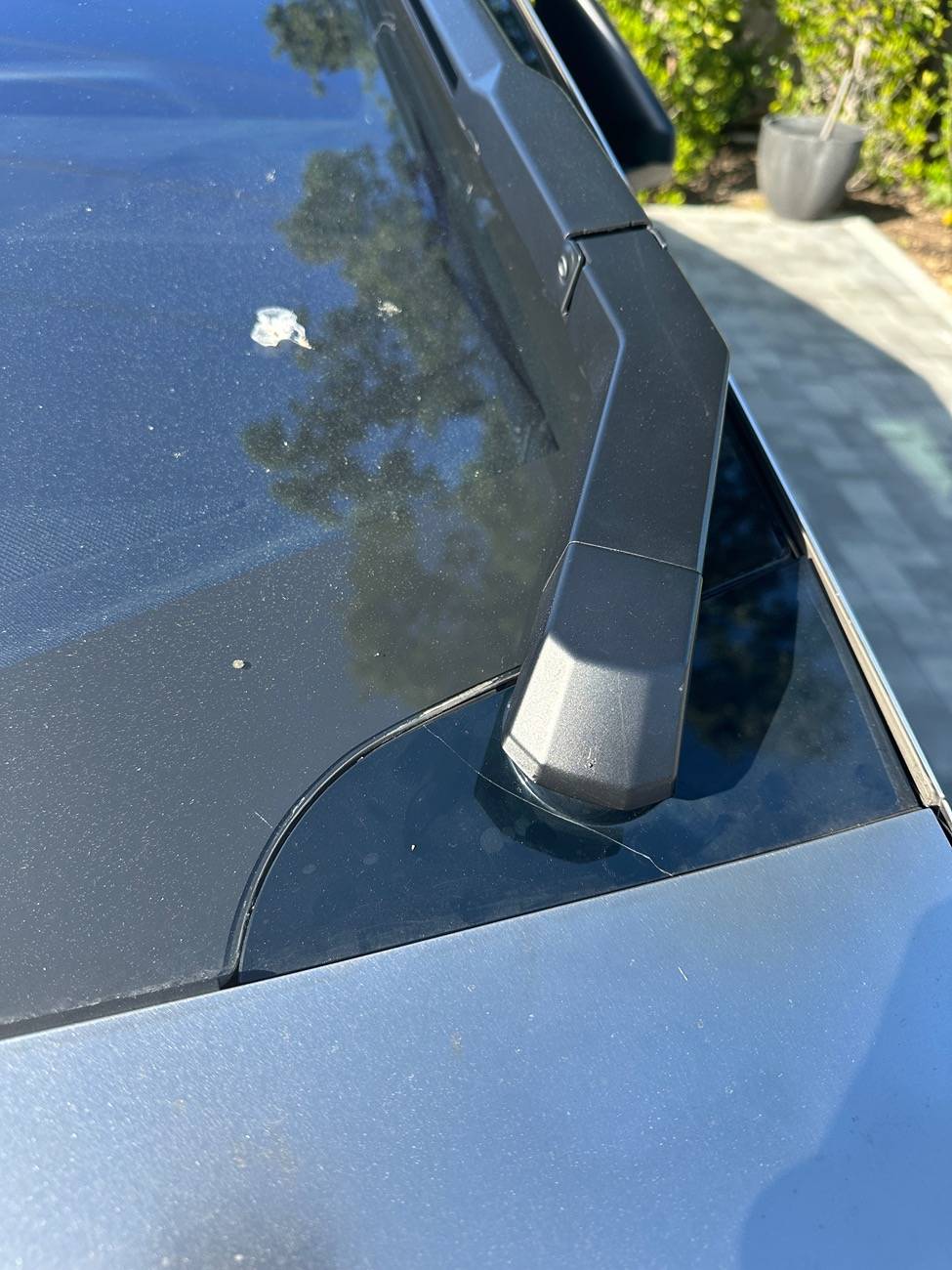Tesla Cybertruck Lightbar with Cracked Windshield IMG_9458