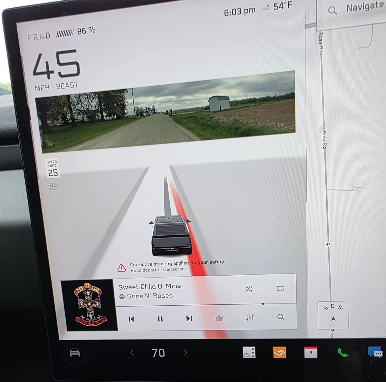 Tesla Cybertruck Lane Departure Sensitivity Tesla Warning