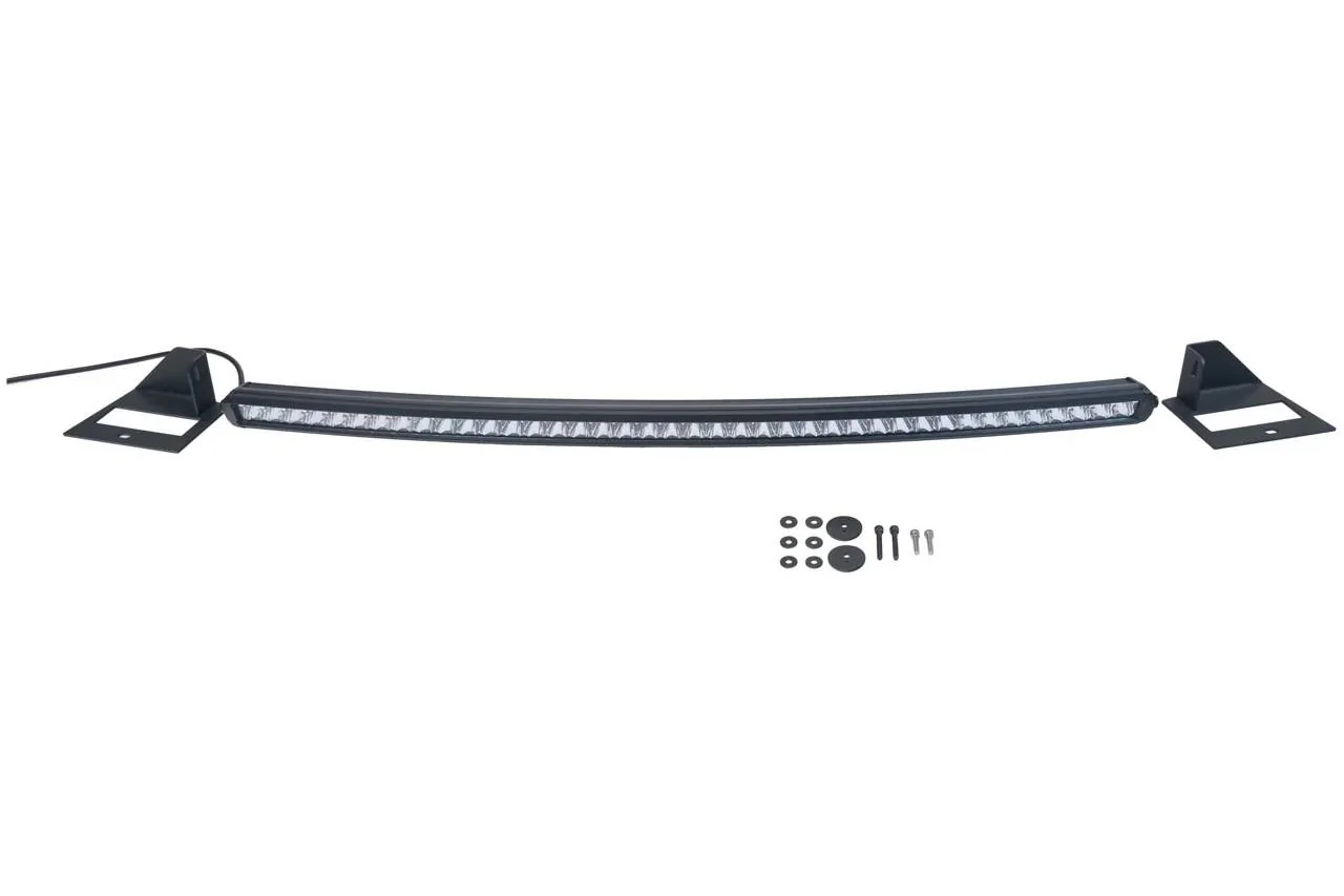 Tesla Cybertruck NEW Bumper Insert LED Lightbar - 40" Curved Light Bar / 48v (no converter!) / Retain Tow Hook Functionality - T Sportline Lightbar_-_Package_4000x.progressiv