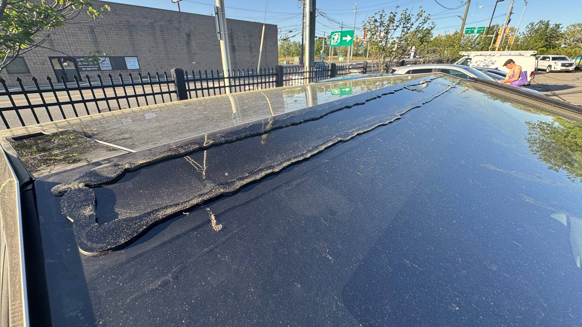 Tesla Cybertruck Lightbar flew off while driving on highway!! IMG_3084
