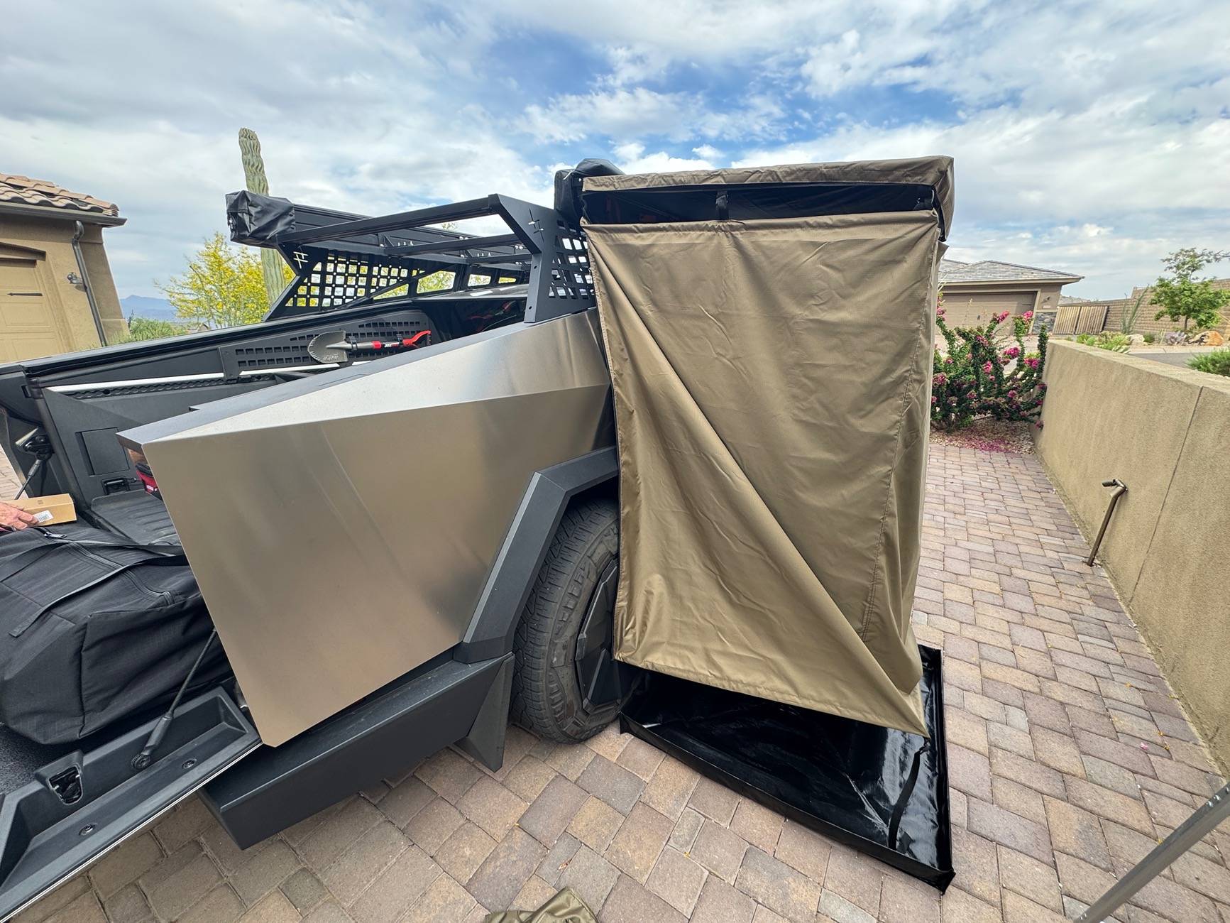 Tesla Cybertruck Installed OpenRoad 270 Degree awning, Getting ready for some camping! IMG_4626