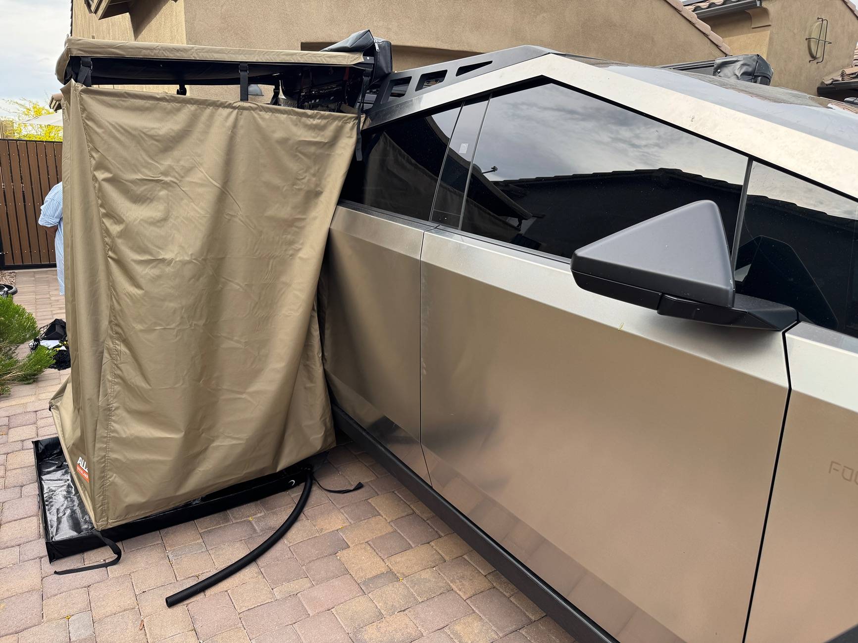 Tesla Cybertruck Installed OpenRoad 270 Degree awning, Getting ready for some camping! IMG_4629