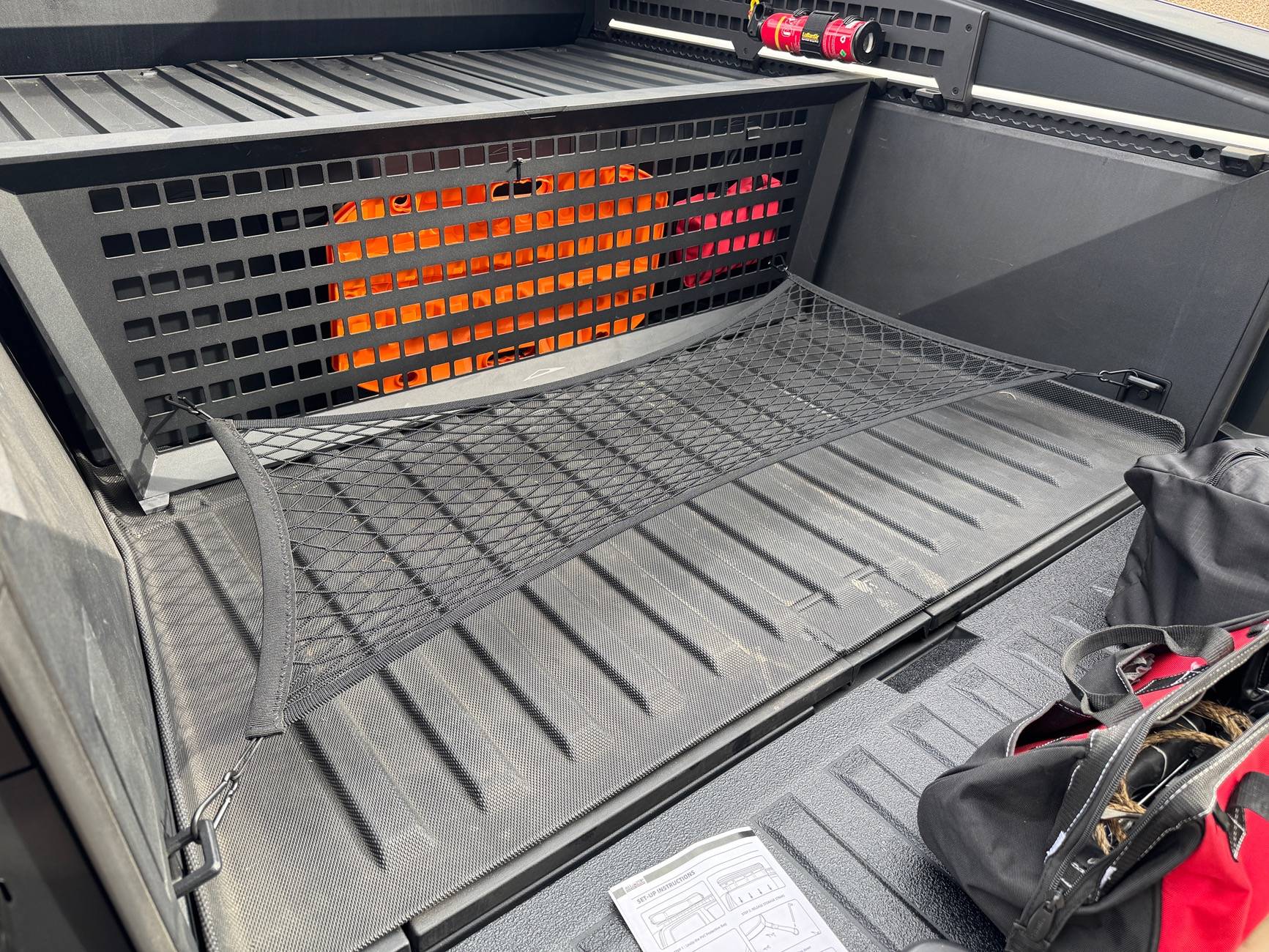 Tesla Cybertruck Basenor Cargo Mesh Installed and Ready to Go! IMG_4622
