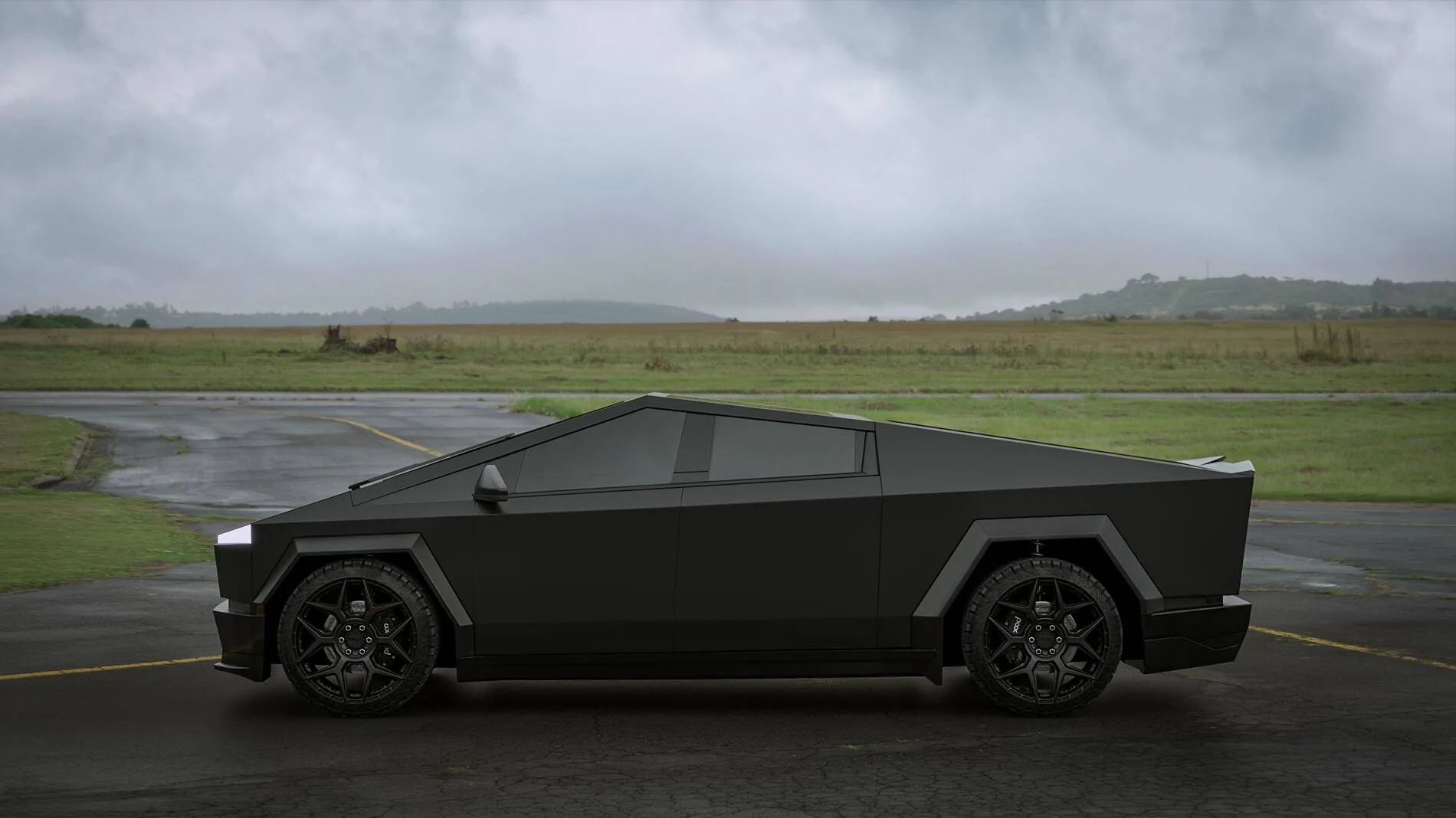Tesla Cybertruck Gloss black body kit for Cybertruck by Renegade Design 19 (1)