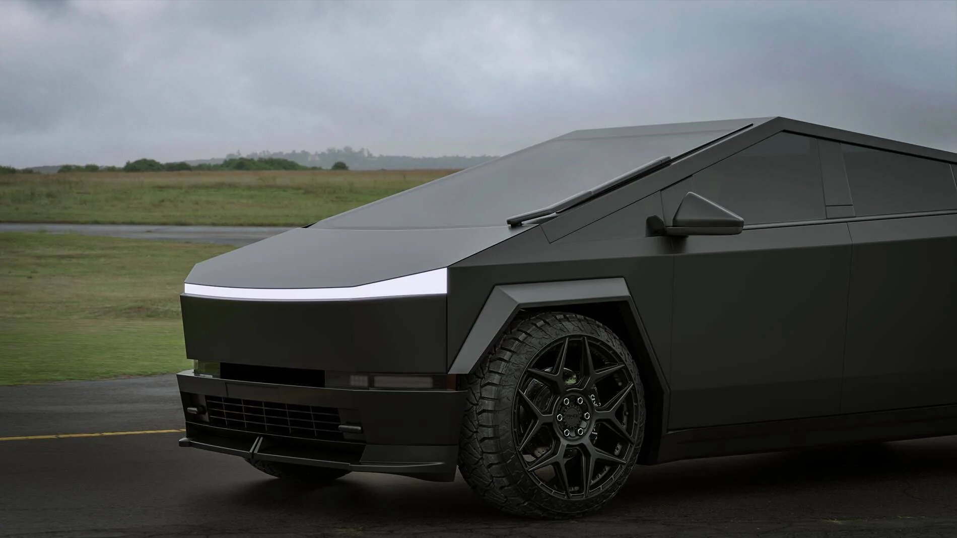 Tesla Cybertruck Gloss black body kit for Cybertruck by Renegade Design 22 (1)