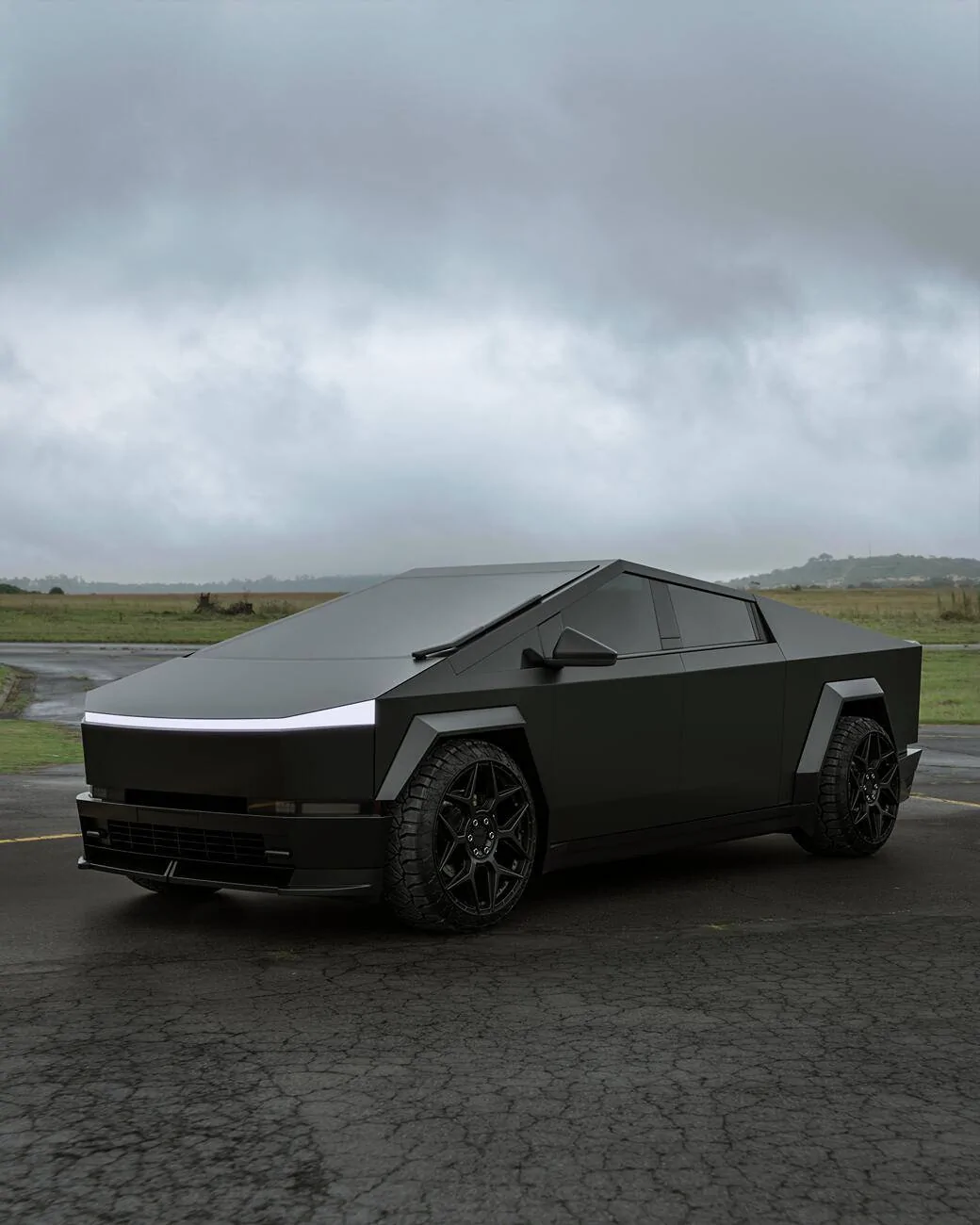 Tesla Cybertruck Gloss black body kit for Cybertruck by Renegade Design 1 (1)