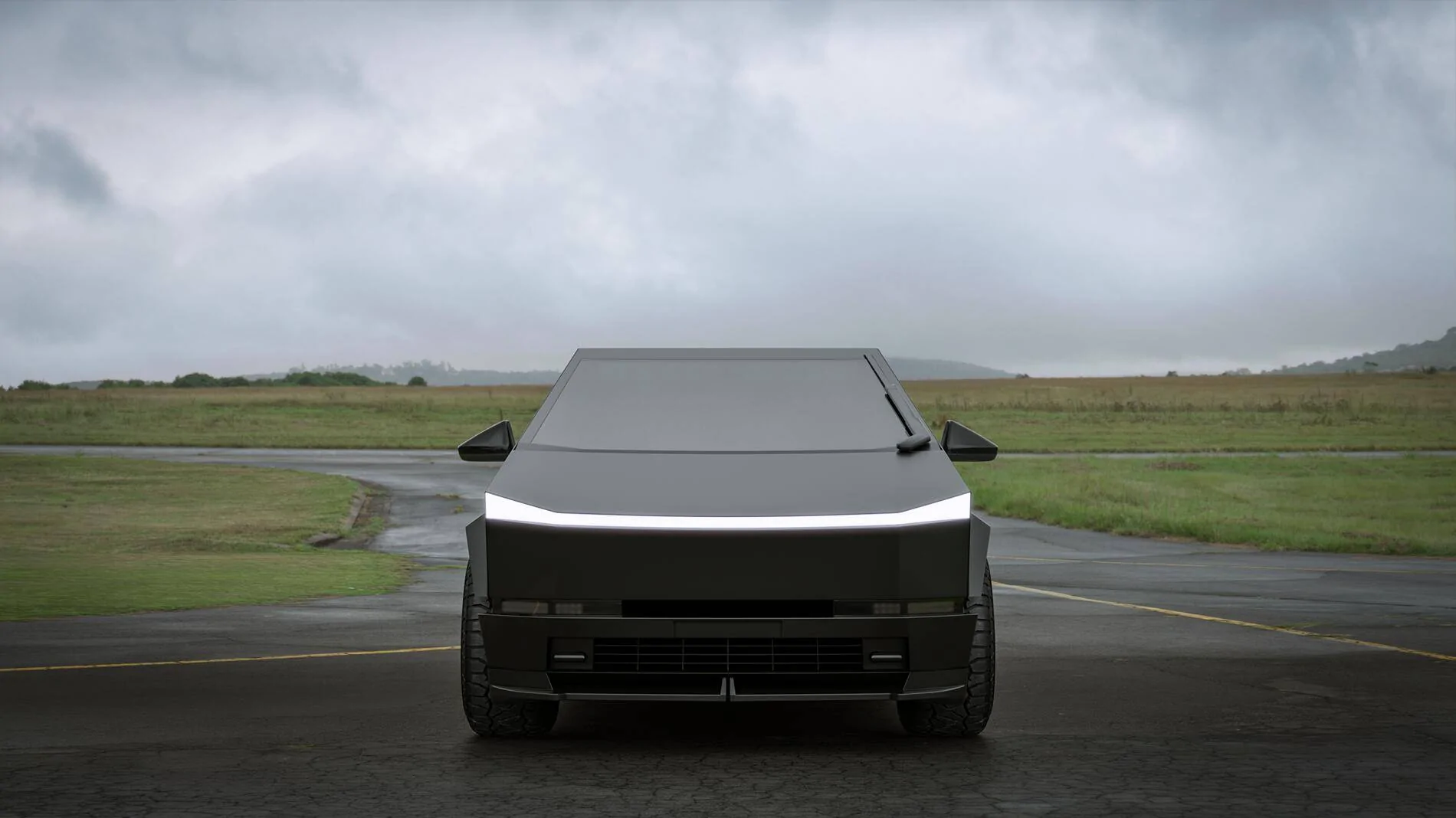 Tesla Cybertruck Gloss black body kit for Cybertruck by Renegade Design 20 (1)