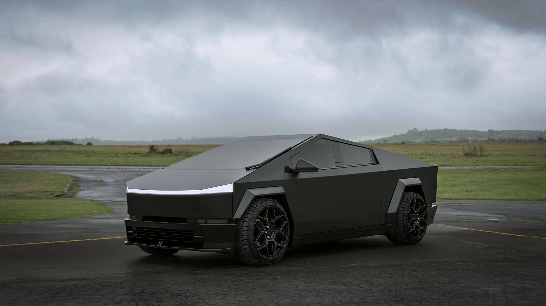 Tesla Cybertruck Gloss black body kit for Cybertruck by Renegade Design 17 (1)