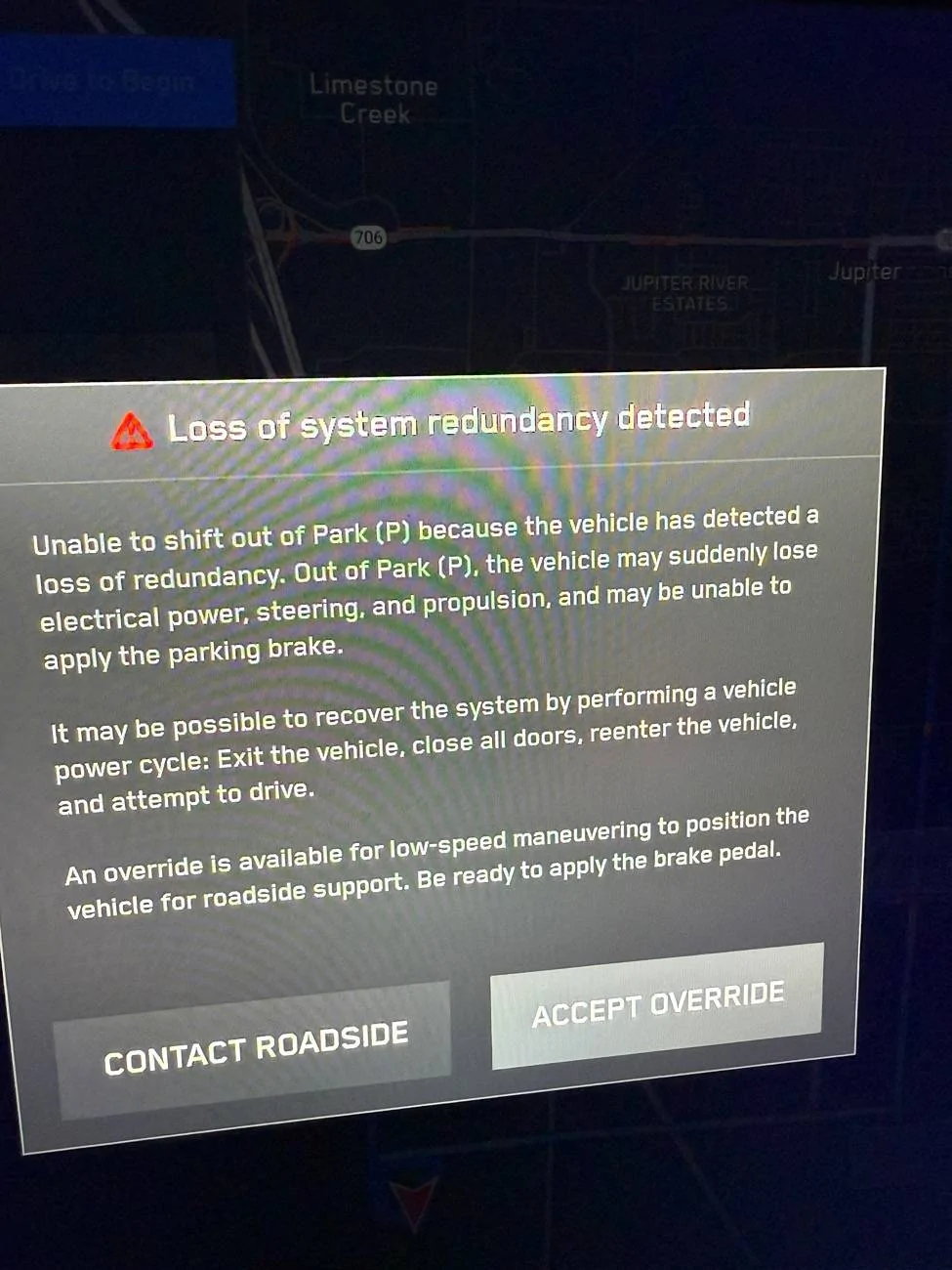 Tesla Cybertruck Needed a tow this morning. Rain related? IMG_1055