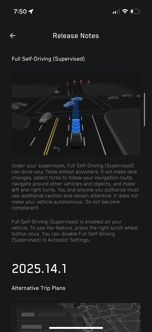 Tesla Cybertruck 2025.14.6 Update IMG_9085