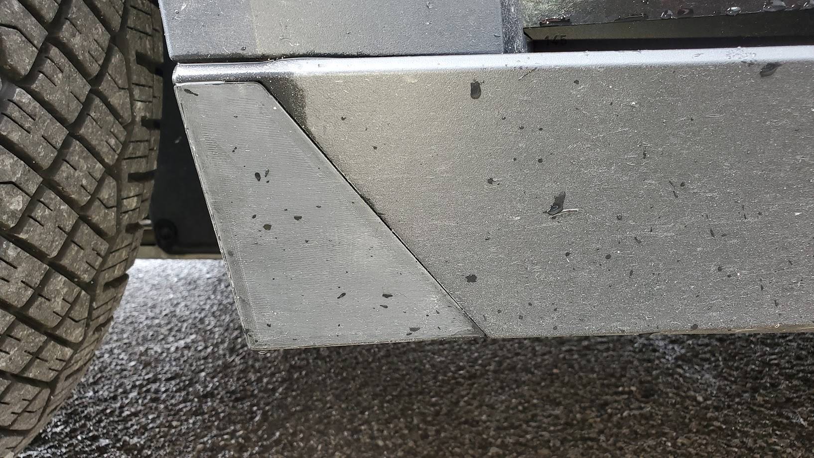 Tesla Cybertruck Got my Etsy 3D printed air dam delete covers 20250514_153906