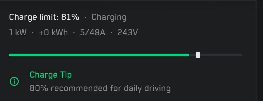 Tesla Cybertruck Wall charger overheating, charging slowed SmartSelect_20250515_095804_Tesla