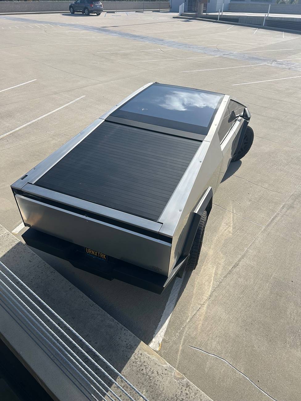 Tesla Cybertruck Stainless tailgate cap and sail panels IMG_6468