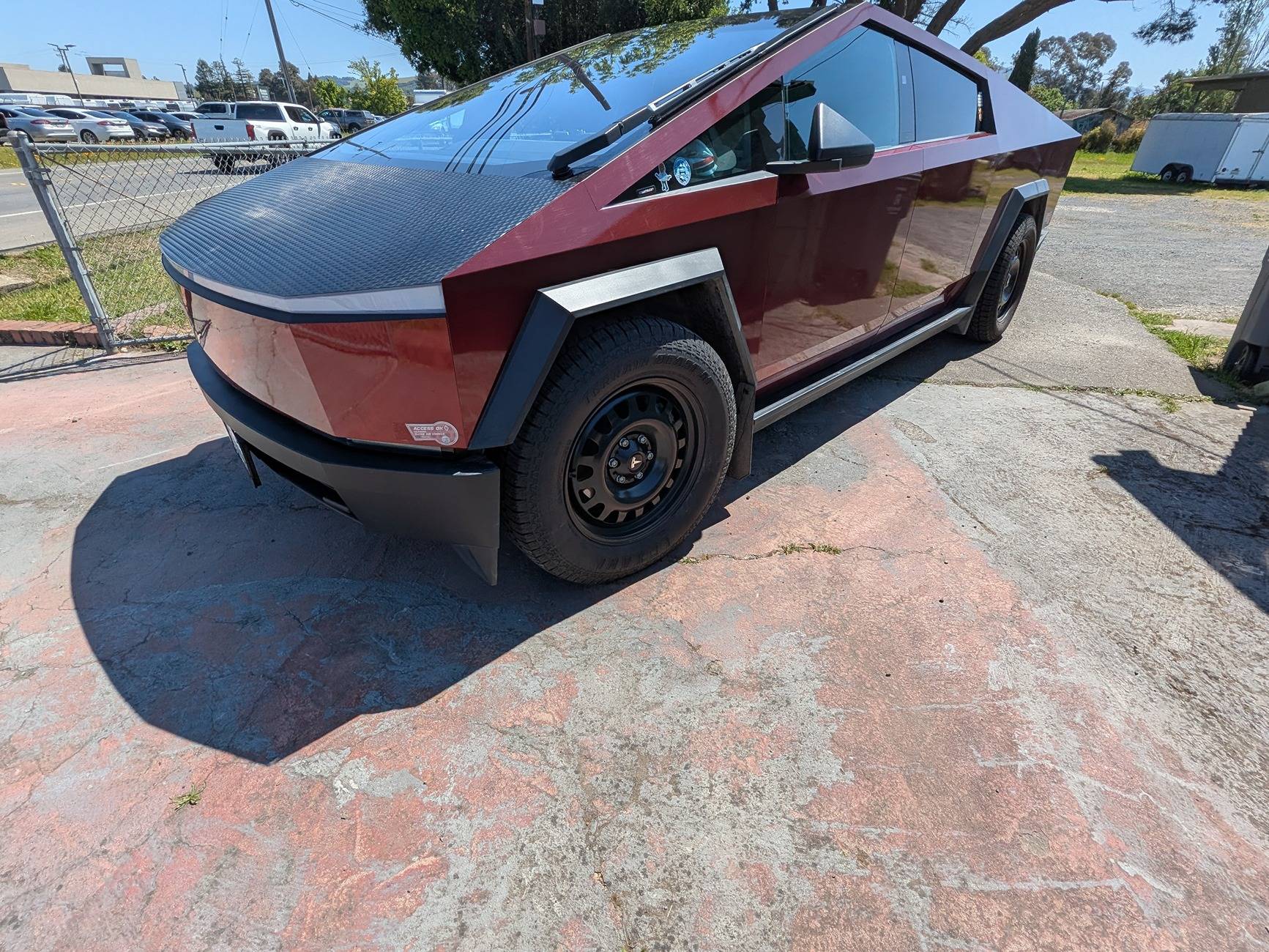 Tesla Cybertruck Police Wheels on My Cybertruck looks SICK (UP.FIT Wheels Cybertruck) PXL_20250502_183711017