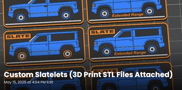 Tesla Cybertruck SLATE Truck Debuts as Modular Pickup & SUV custom-slatelets-3d-print-files-