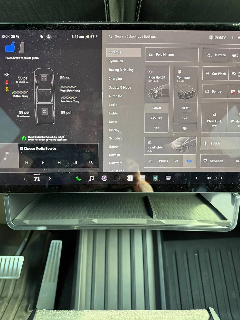 Tesla Cybertruck Review Of Tesla Cybertruck Under-Screen Storage Compartment From Yeslak. Pic3