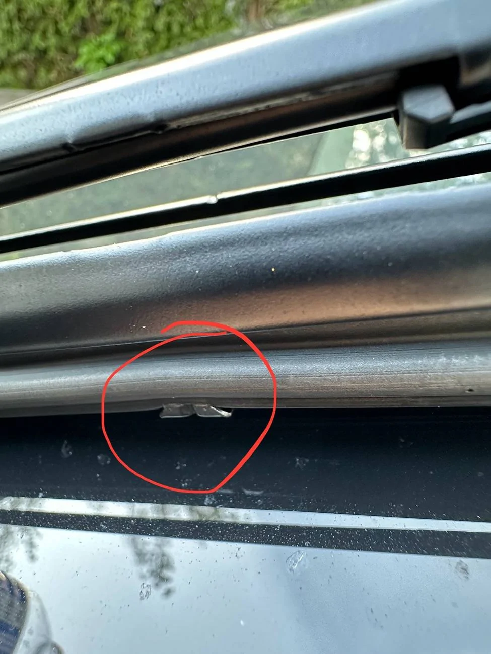 Tesla Cybertruck Windshield Wiper Caused Scratches on Windshield IMG_5118