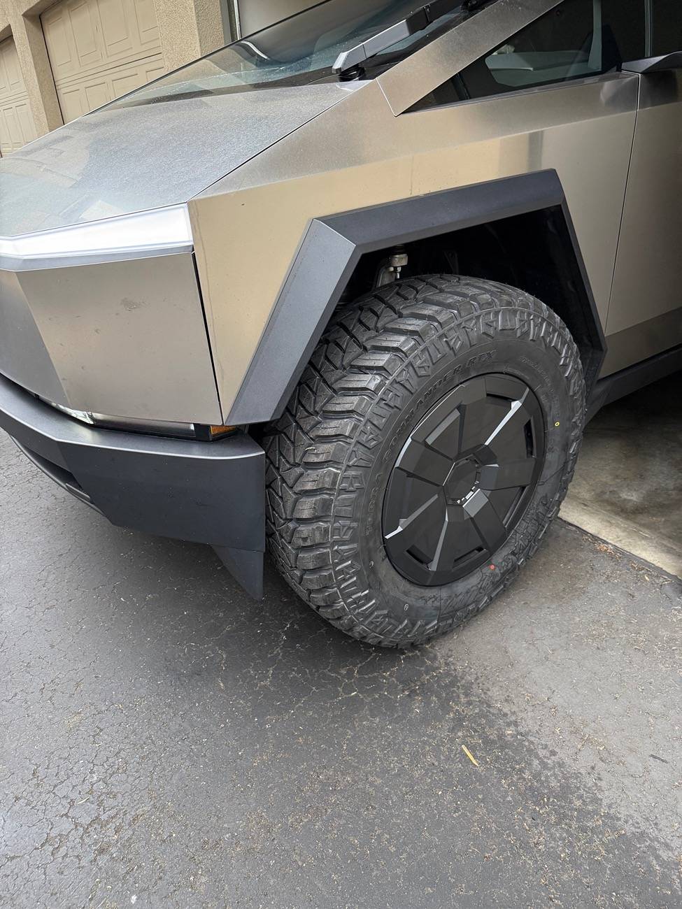 Tesla Cybertruck T-Sportline Wheel Spacers Installed (Before and After) IMG_0493