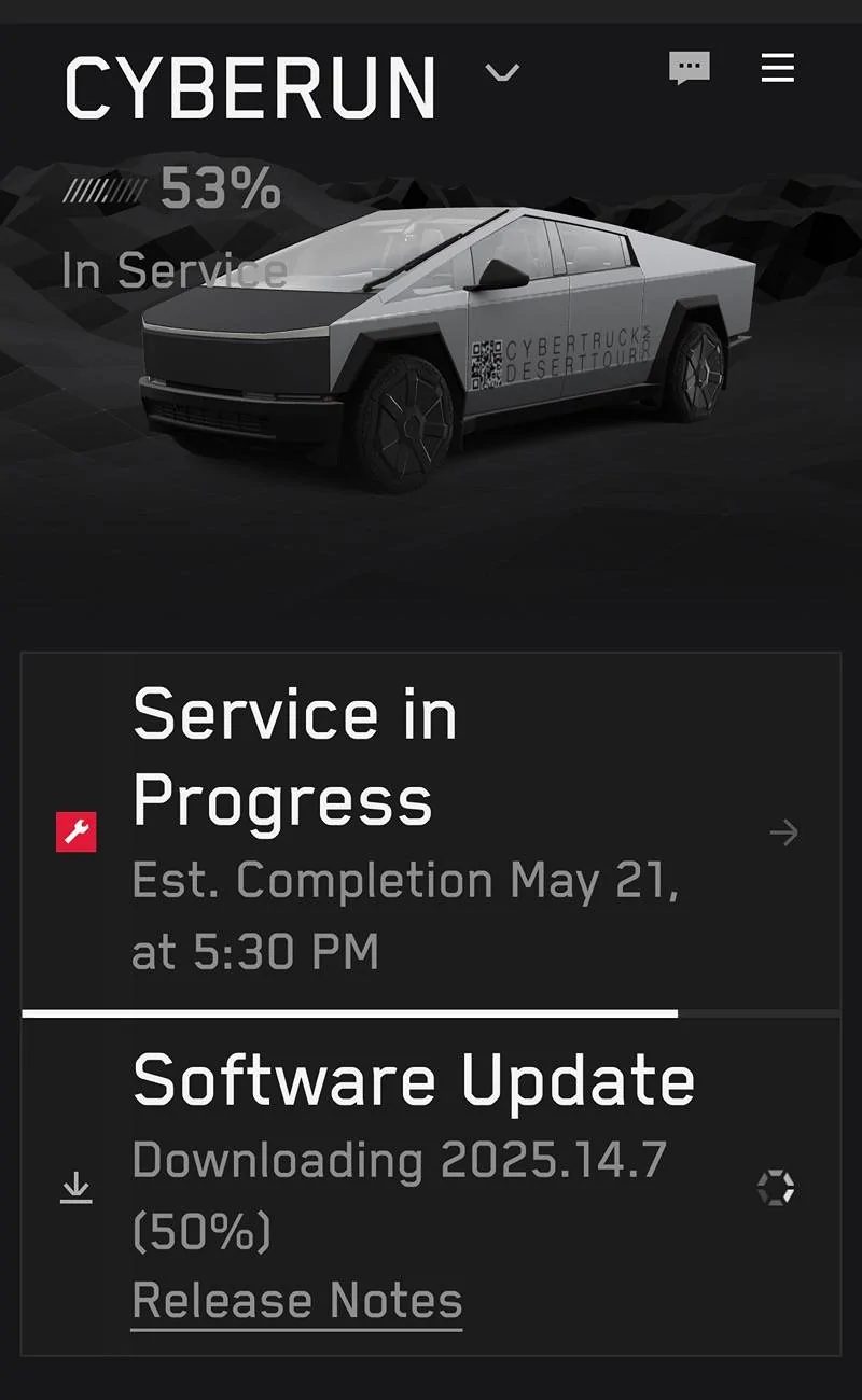 Tesla Cybertruck 2025.14.7 Update IMG_2432