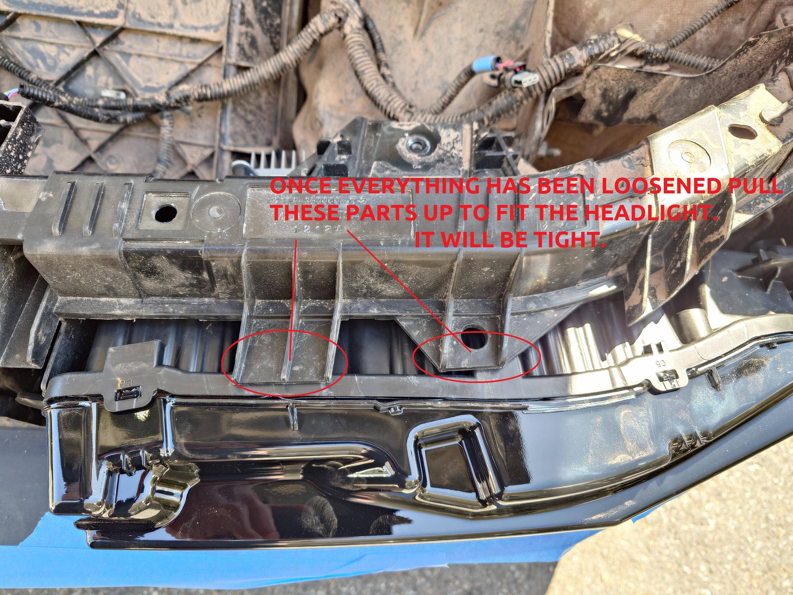 Tesla Cybertruck Headlight Replacement (now that I finally got it) DIY Install Process After Hitting Deer 20250327_142829