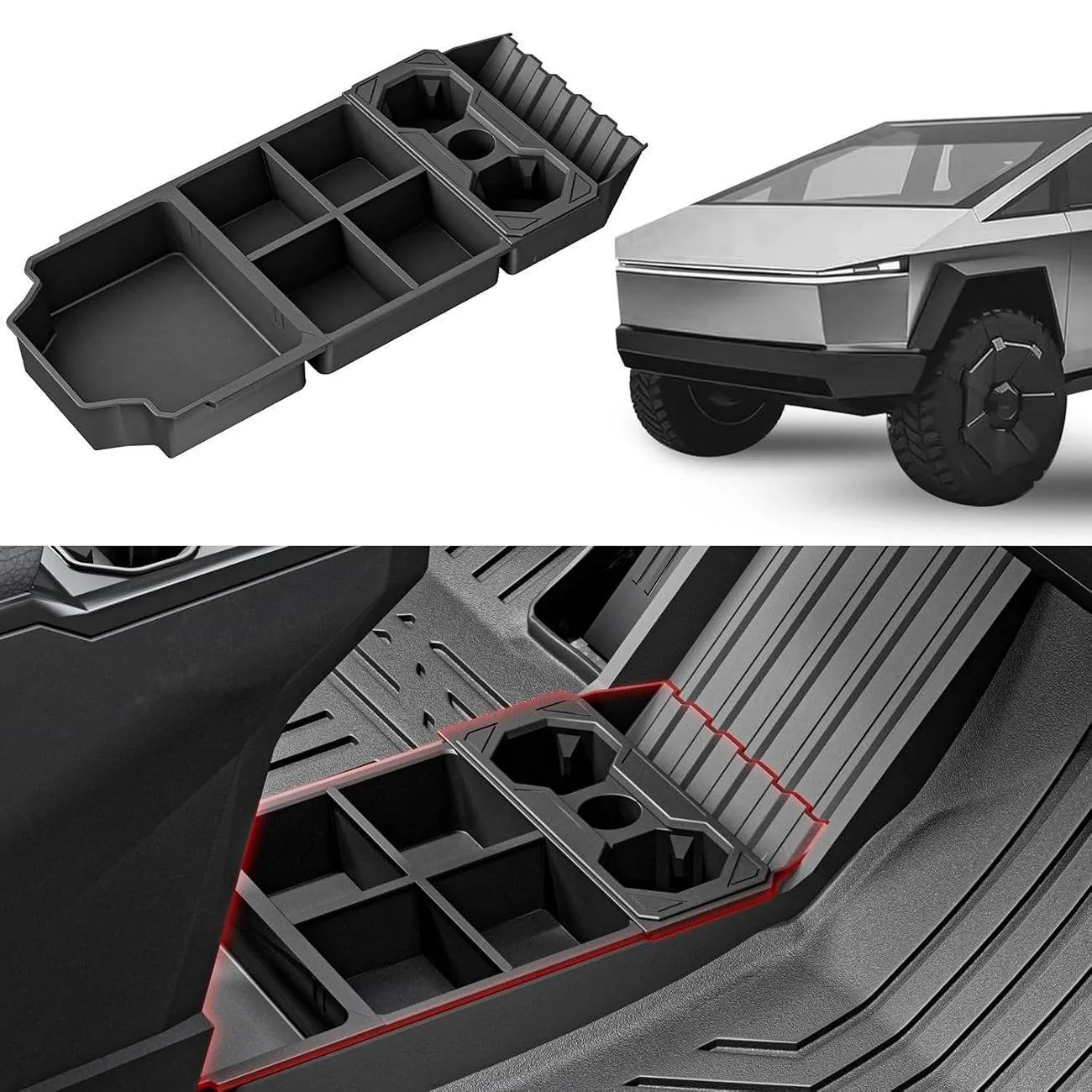Tesla Cybertruck 【INAGOTAR⚡】 Cybertruck Central control under the split storage box 714+04v2yDL._SL1500_