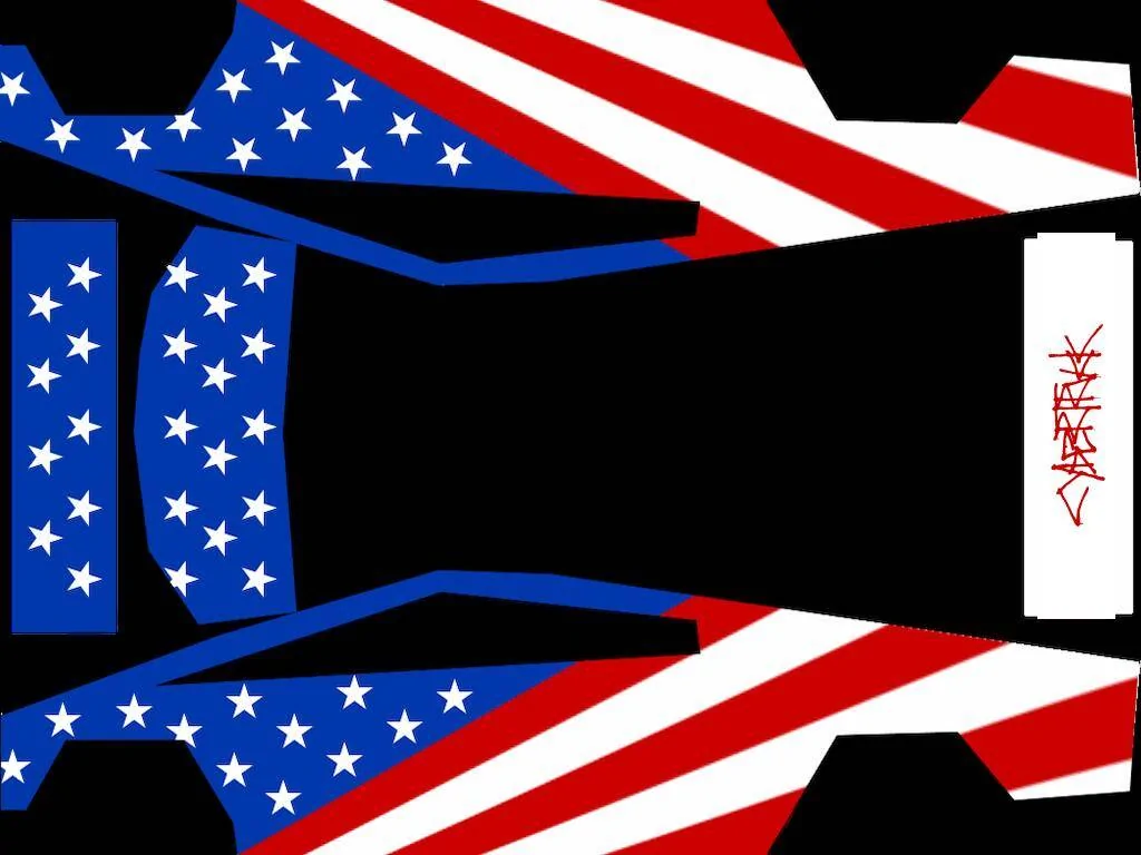 Tesla Cybertruck Paintshop: American Flag Vector