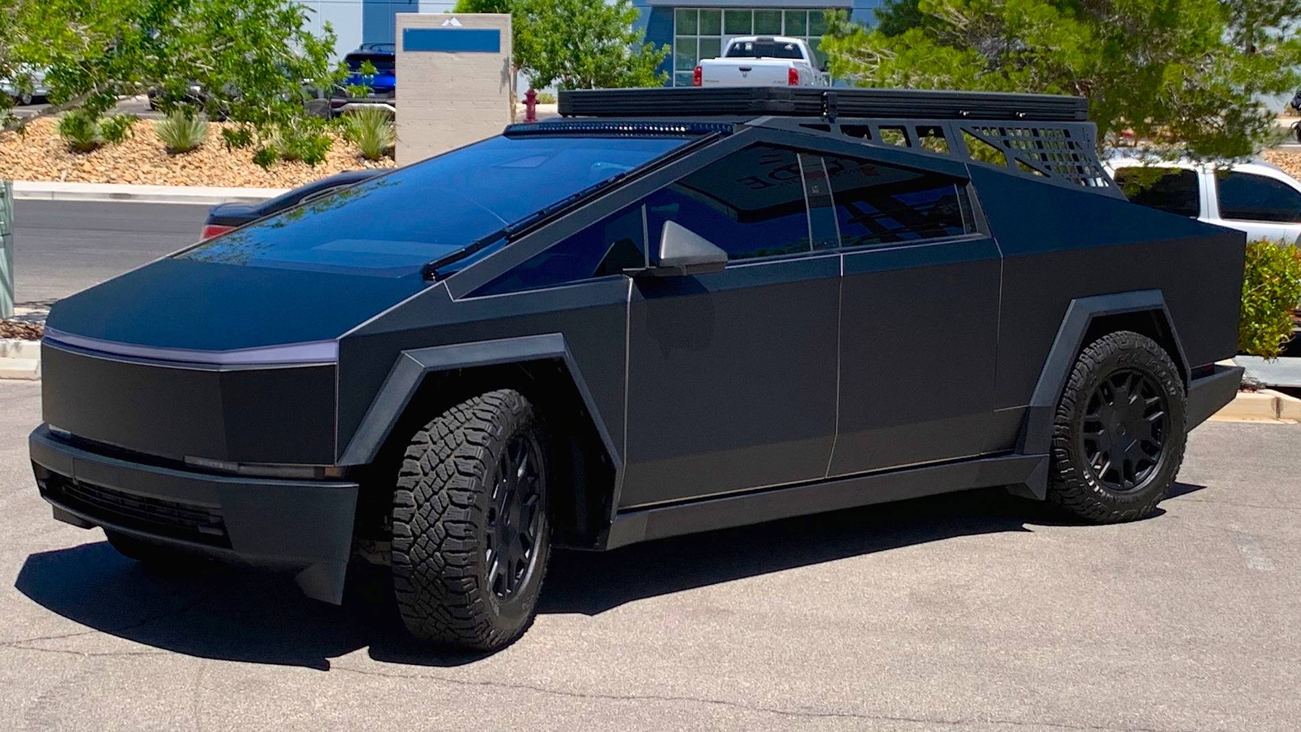 Tesla Cybertruck Magnetic Wrap Customer Install - Pics & Video! [CybertruckCovers] Black Matte 4