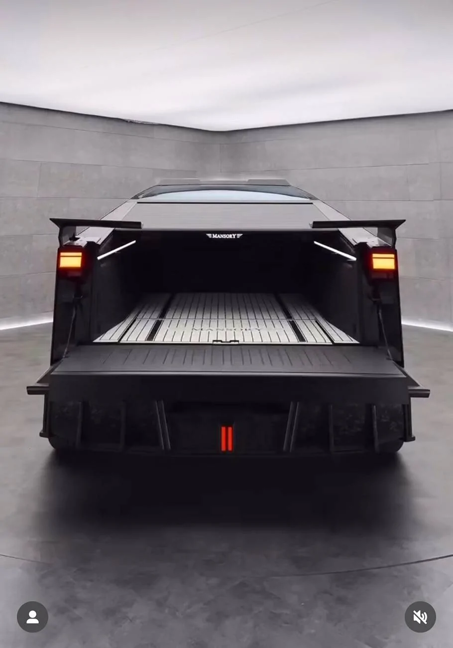 Tesla Cybertruck Mansory CT mods on Insta: Not for me, but I gotta admit this looks better irl! IMG_5302