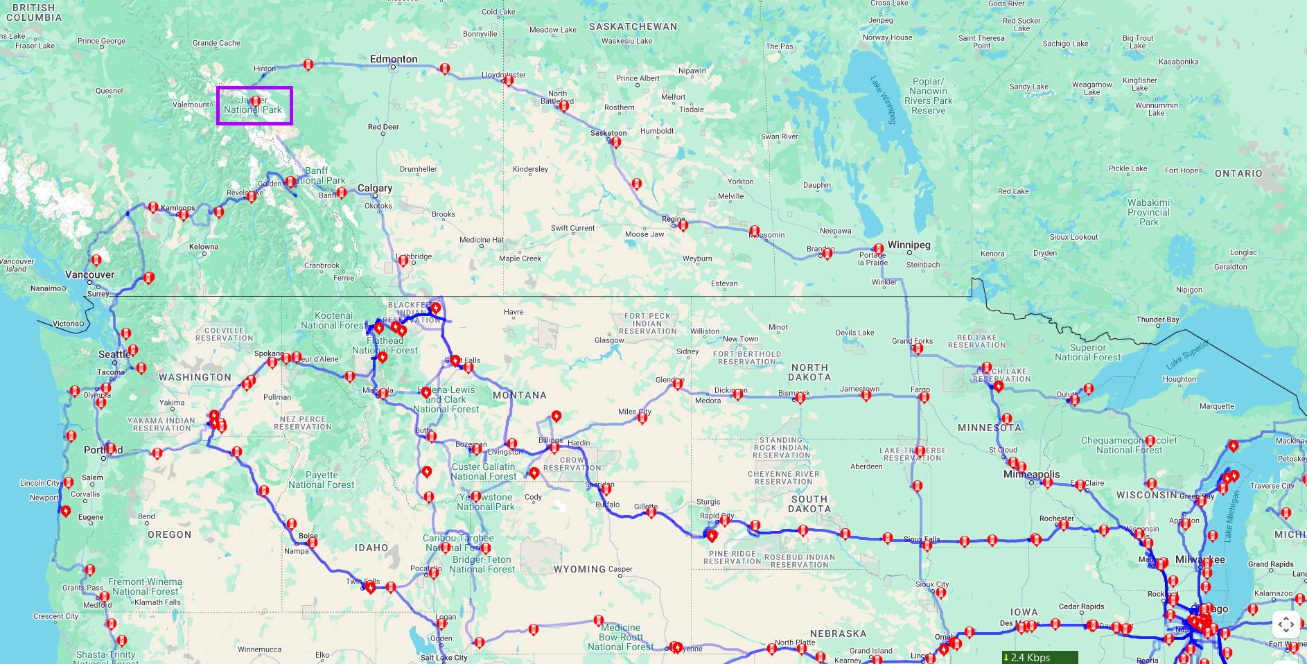 Tesla Cybertruck Overland Trip to Alaska - Follow For Updates Lifetime map BC Canada