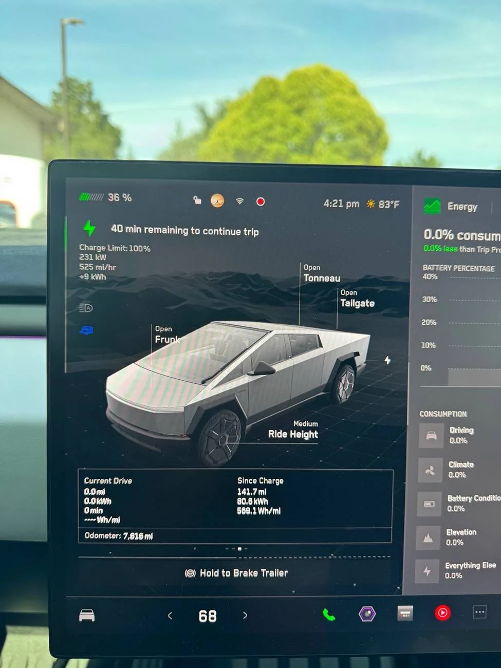 Tesla Cybertruck Cyberbeast U-Haul Towing Test IMG_2386