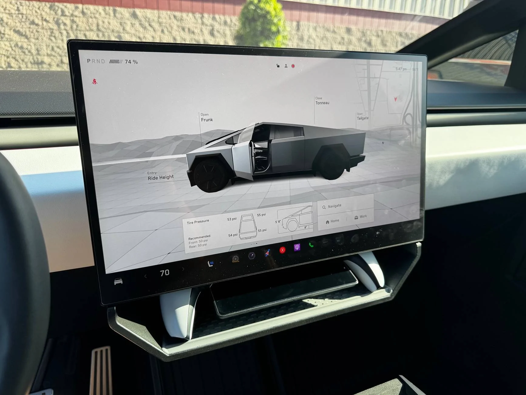 Tesla Cybertruck My game streaming setup w/ Starlink Mini Install IMG_4275