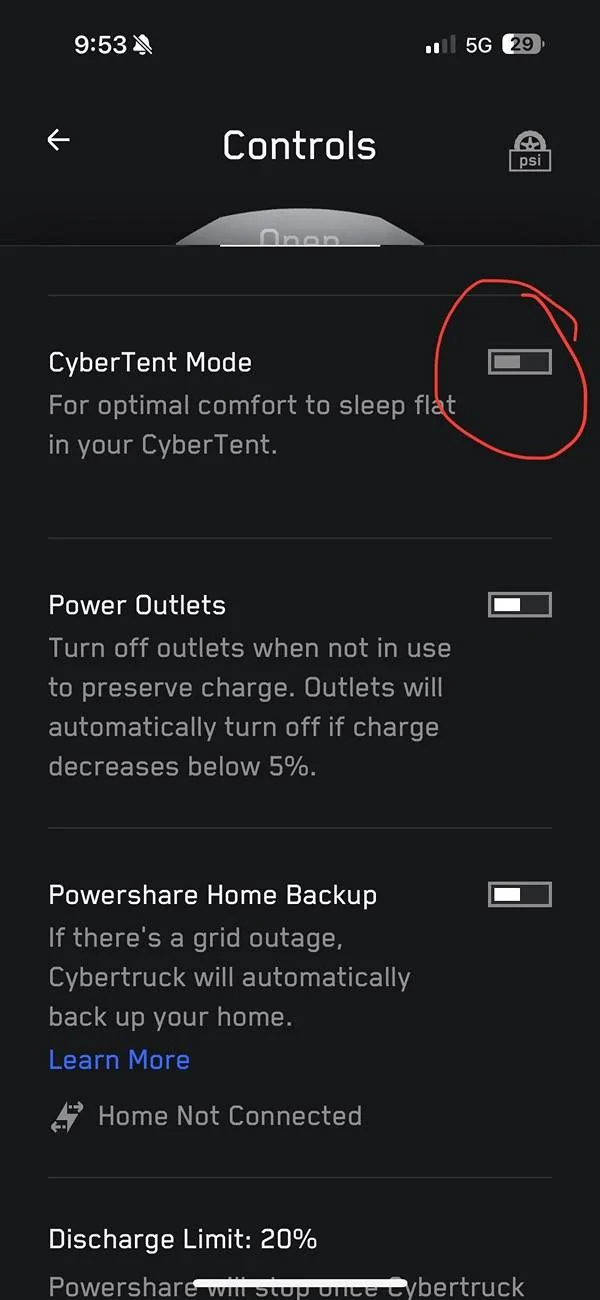 Tesla Cybertruck Hidden Lighting Features in CyberTent-Mode IMG_5392