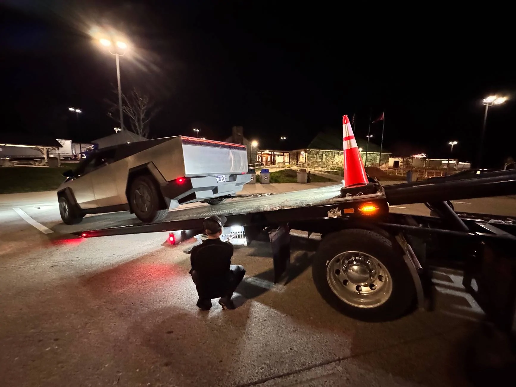 Tesla Cybertruck Turo guest towing my truck IMG_4977