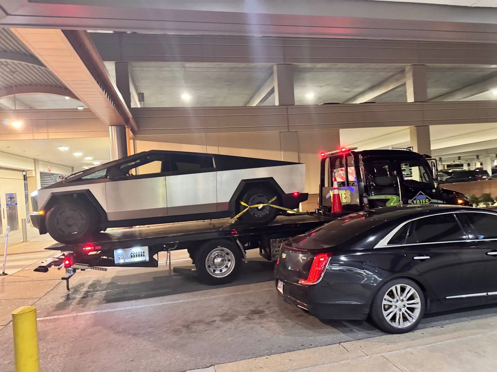Tesla Cybertruck Turo guest towing my truck IMG_4991