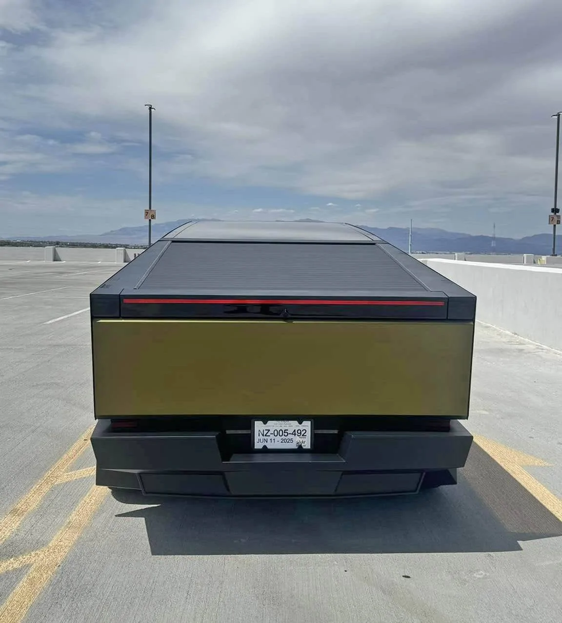 Tesla Cybertruck GOLD Vinyl Wrap & PPF Cybertruck -- Photos & Videos KPMF Matte Gold Eclipse wrap Cybertruck 3
