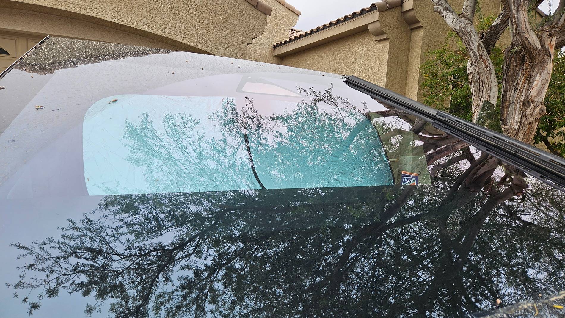 Tesla Cybertruck Sunshade?  This is the way. 20250601_084726