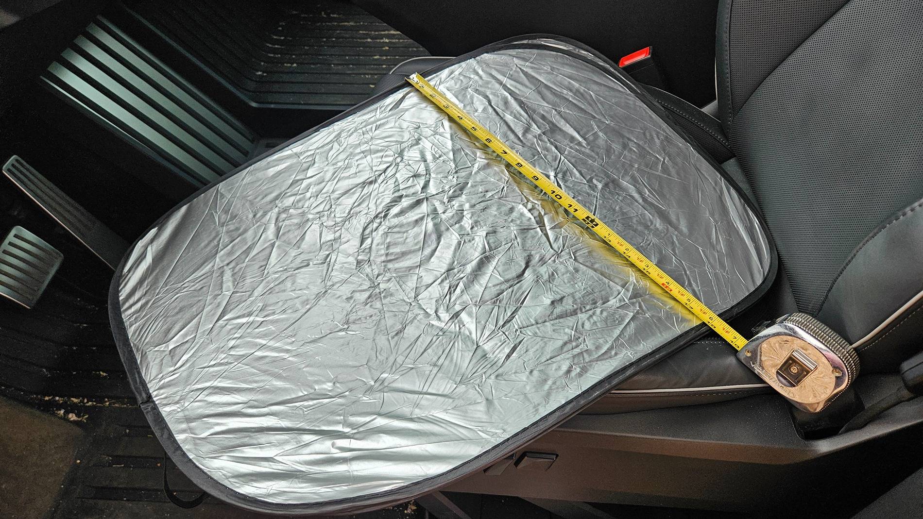 Tesla Cybertruck Sunshade?  This is the way. 20250601_084528