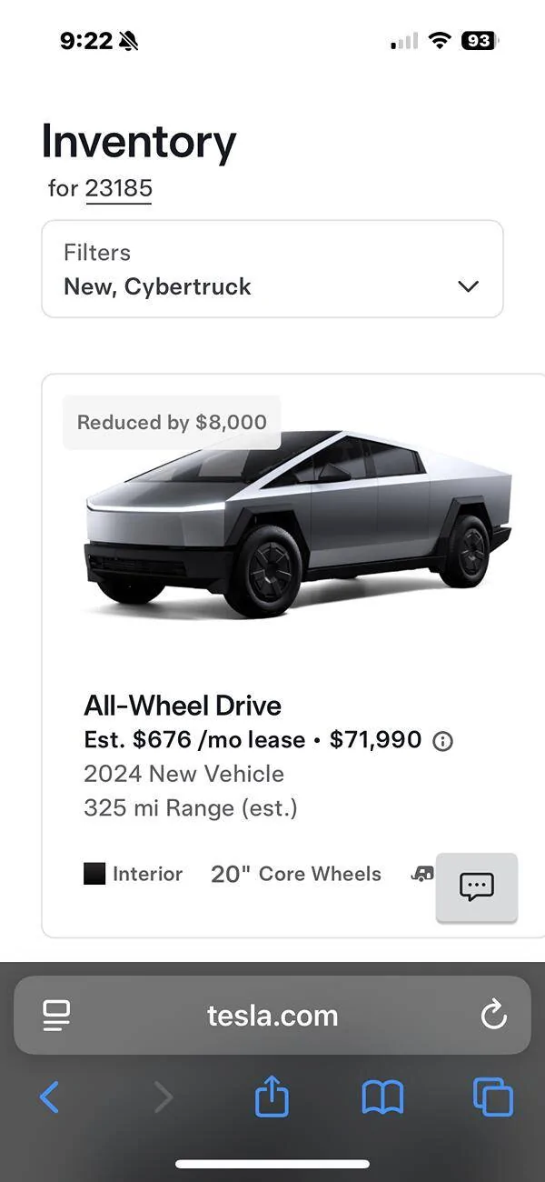 Tesla Cybertruck Has anyone taken delivery of new 2024 non-foundation  $8,550 off, dual motor inventory  VIN  42XXX IMG_8862