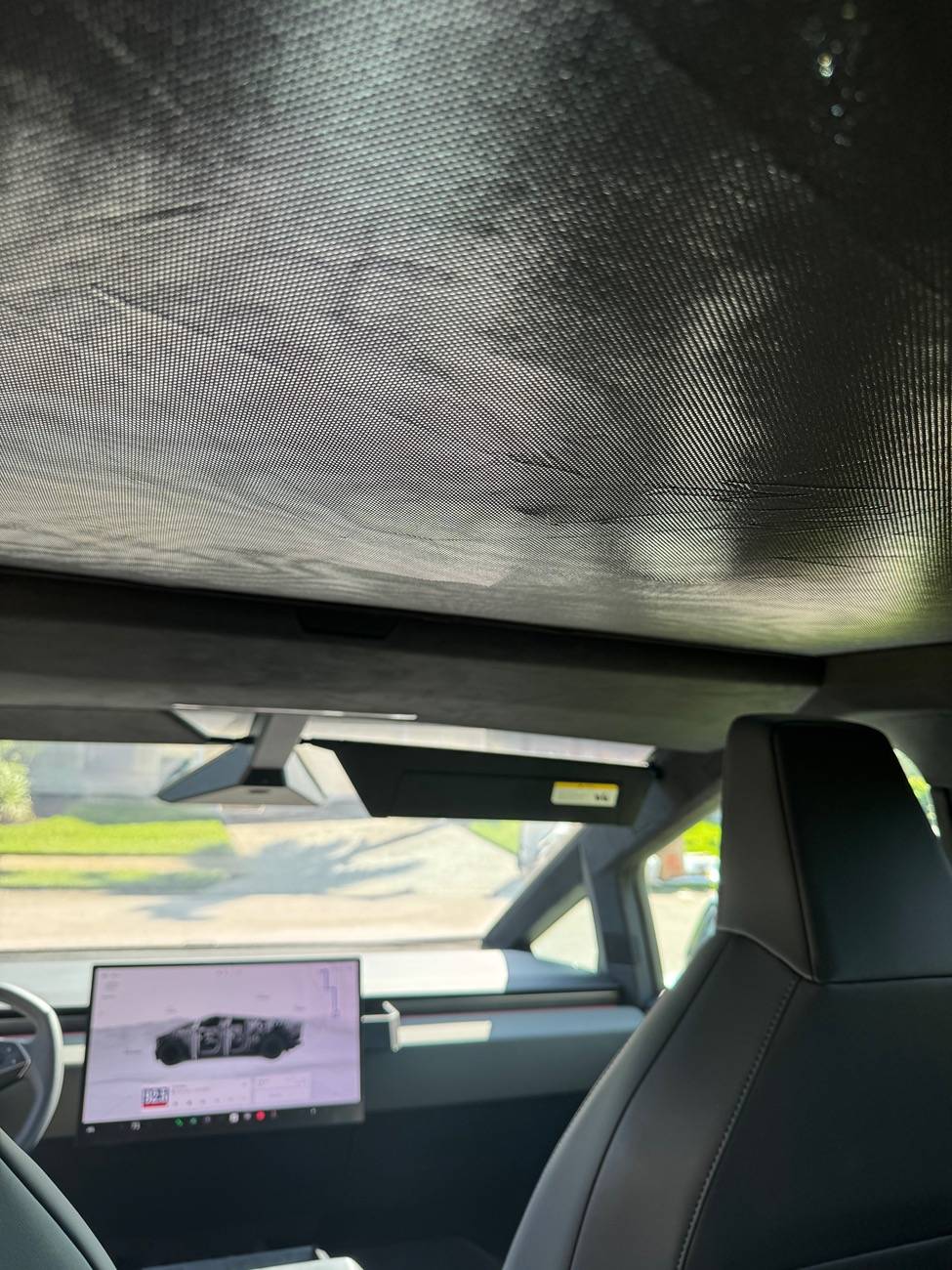 Tesla Cybertruck Installed Starlink Mini under roof glass IMG_1881