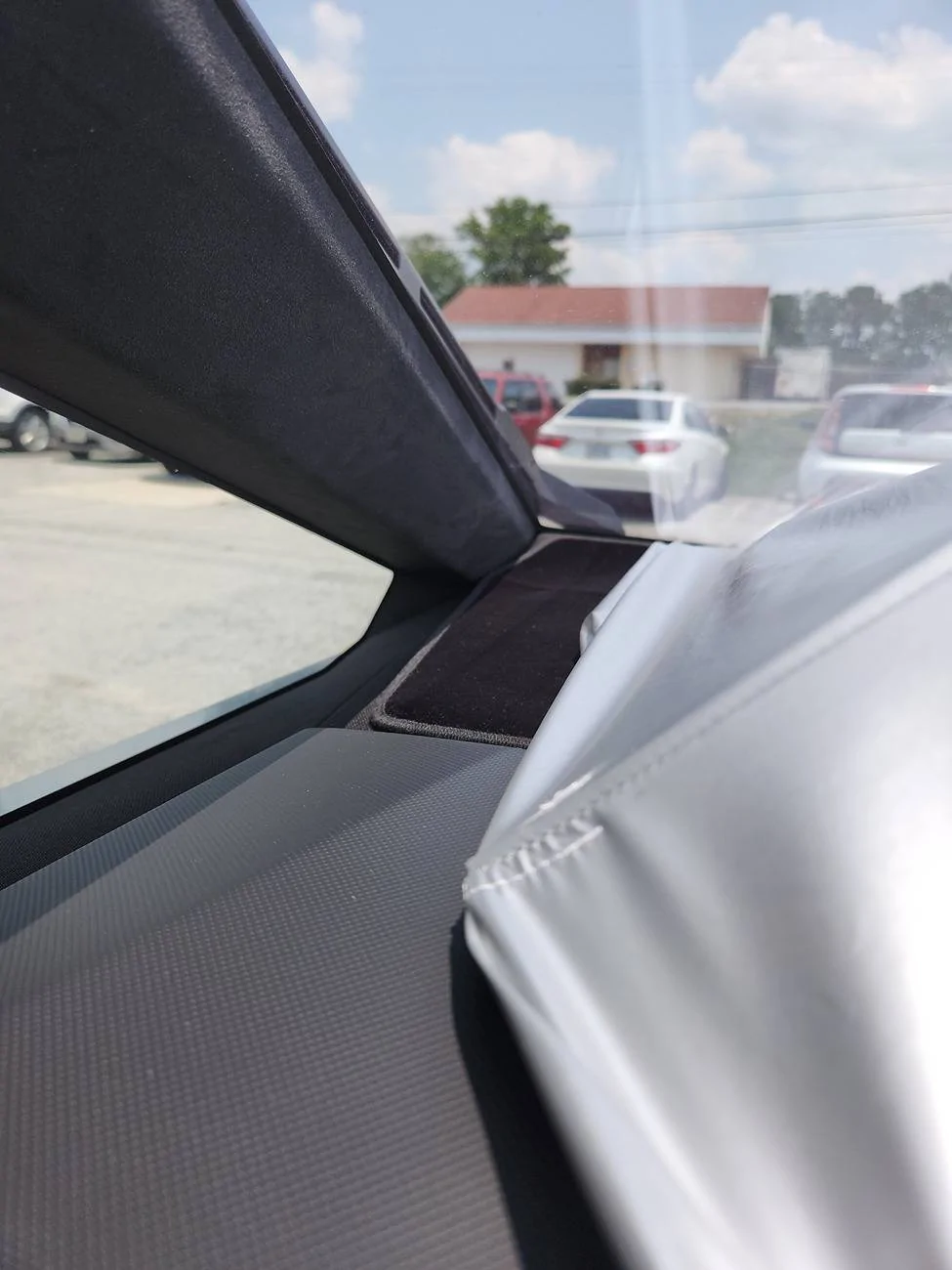Tesla Cybertruck Sunshade?  This is the way. 17489734473841005078432648765858